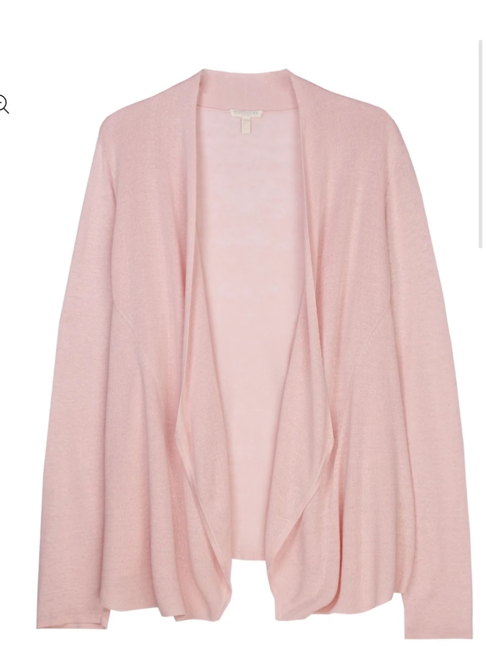 Eileen Fisher Pale Pink Open-Front Draped Cardigan
